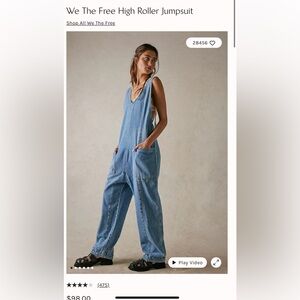 Free people high roller jumpsuit-overalls